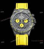 TW Factory Rolex Diw Carbon Daytona Swiss 7750 Copy Watch Yellow Fabric Leather Band